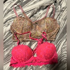 Victoria’s Secret Love Pink padded push up bra bundle size 32A